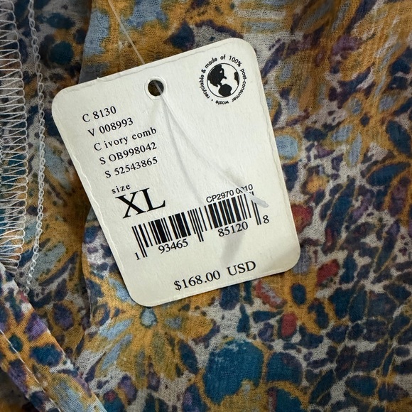 NWT Free People Feeling Groovy Maxi Dress - Ivory Combo - Picture 11 of 14